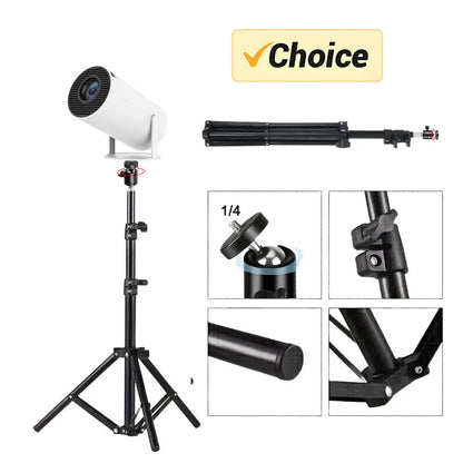 110/160/200Cm Universal Portable Bracket for HY300 Pro Projector Hy320Mini Projector for Phone Camera Tripod Stand Mount