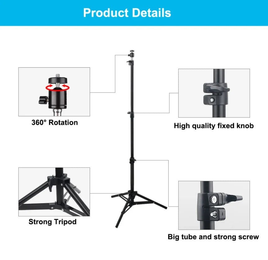 110/160/200Cm Universal Portable Bracket for HY300 Pro Projector Hy320Mini Projector for Phone Camera Tripod Stand Mount
